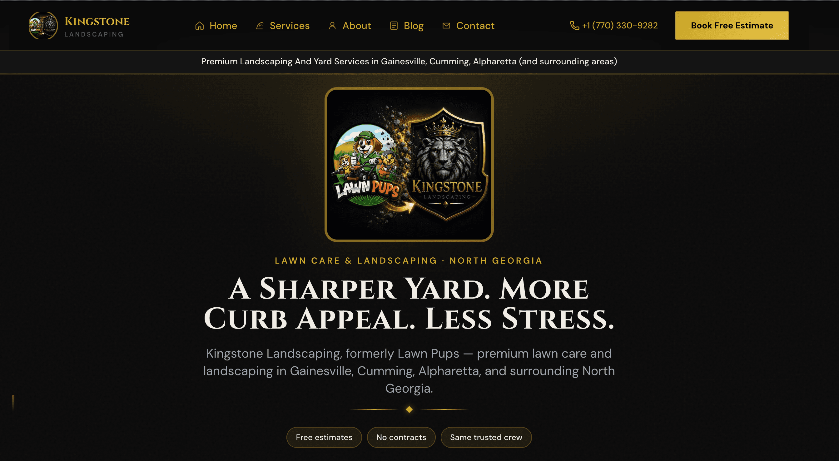 Kingstone Landscaping website built by Stackmode Network